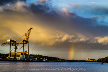 blackrock, blackrock castle, cork, cork city, ireland, rainbow, river, river lee