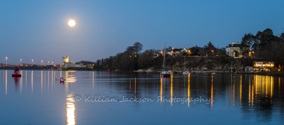 river, river lee, moon, blackrock, blackrock castle, cork, cork city, ireland