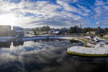 snow, blackrock, cork, cork city, ireland, river lee
