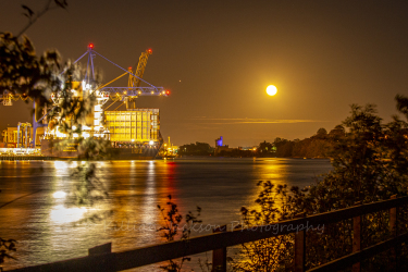 harvest, moon, blackrock, castle, cork, cork city, ireland, river lee