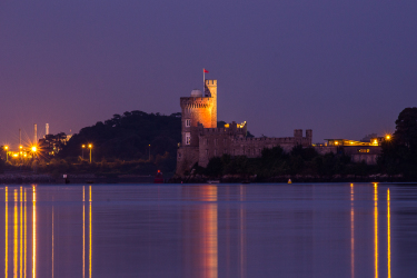 blackrock, castle, cork city, river Lee, blue hour