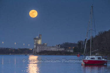 river, river lee, moon, blackrock, blackrock castle, cork, cork city, ireland