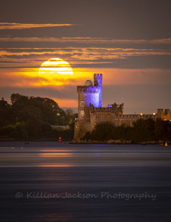 harvest, moon, blackrock, castle, cork, cork city, ireland, river lee