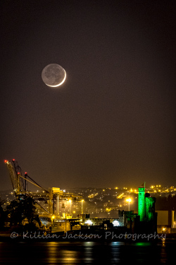 crescent, moon, blackrock, blackrock castle, cork, cork city, ireland, river, river lee