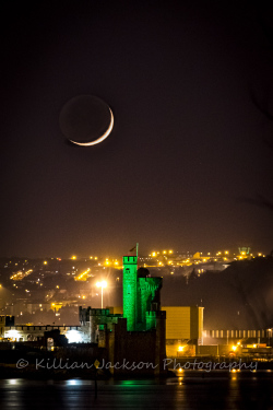 crescent, moon, blackrock, blackrock castle, cork, cork city, ireland, river, river lee