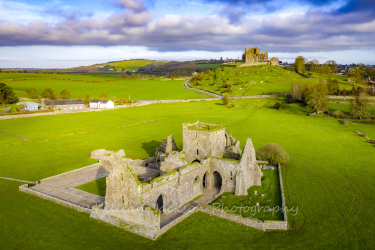 drone, mavic 2 pro, hore abbey, cashel, rock of cashel, tipperary, ireland