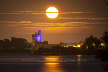 harvest, moon, blackrock, castle, cork, cork city, ireland, river lee