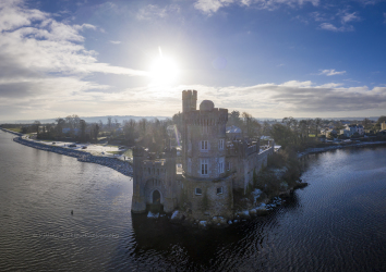 snow, blackrock, castle, cork, cork city, ireland, river lee