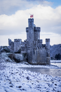 snow, blackrock, castle, cork, ireland