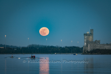 river, river lee, moon, blackrock, blackrock castle, cork, cork city, ireland