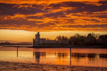 red, sky, blackrock, castle, cork, cork city, ireland, river lee