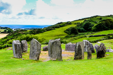 drombeg, stone, circle, west, cork, ireland, wild, atlantic, way