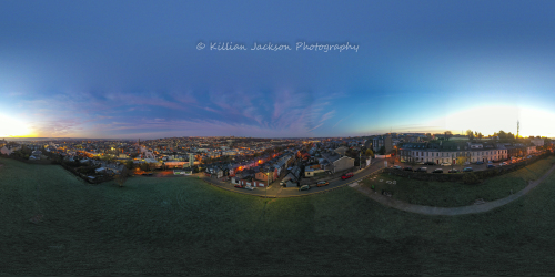 360, drone, mavic 2 pro, dawn, st patricks hill, cork, cork city,  river lee, ireland