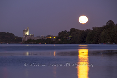 full, moon, blackrock, castle, cork, cork city, ireland, river lee