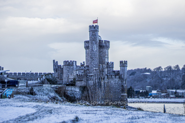 snow, blackrock, castle, cork, ireland