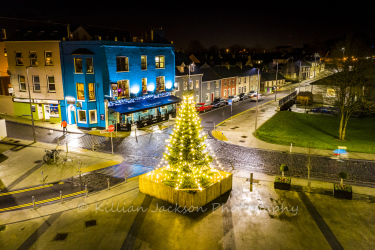 drone, mavic 2 pro, blackrock, village, christmas, christmas tree, cork, cork city, ireland