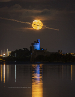 harvest, moon, blackrock, castle, cork, cork city, ireland, river lee