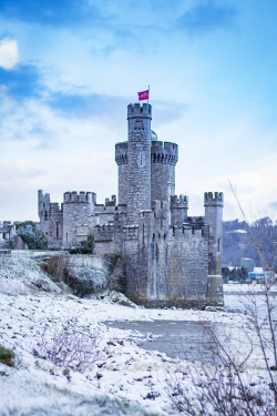 snow, blackrock, castle, cork, ireland