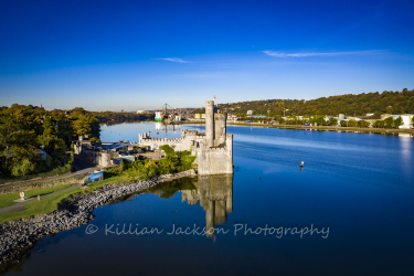 drone, mavic 2 pro, blackrock, blackrock castle, cork, cork city, ireland, river, river lee